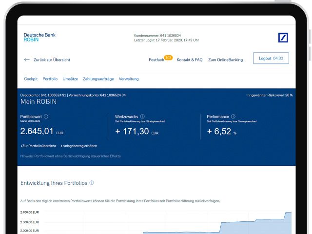 Digitale Vermögensverwaltung Deutsche Bank