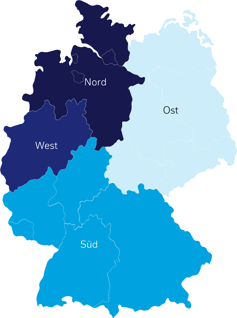 Geschäftkundenberatung Deutschlandkarte