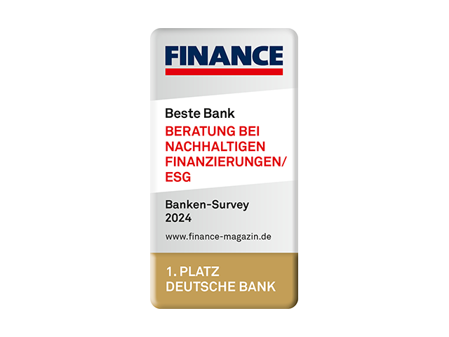 Banken Survey 2024 – Beste Bank Beratung bei nachhaltigen Finanzierungen ESG